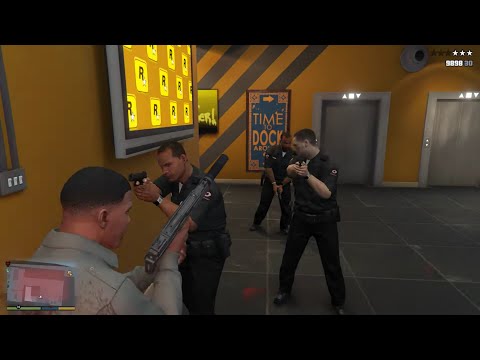 GTA 5 - Rockstar Games Office Raid + Ten Star Escape