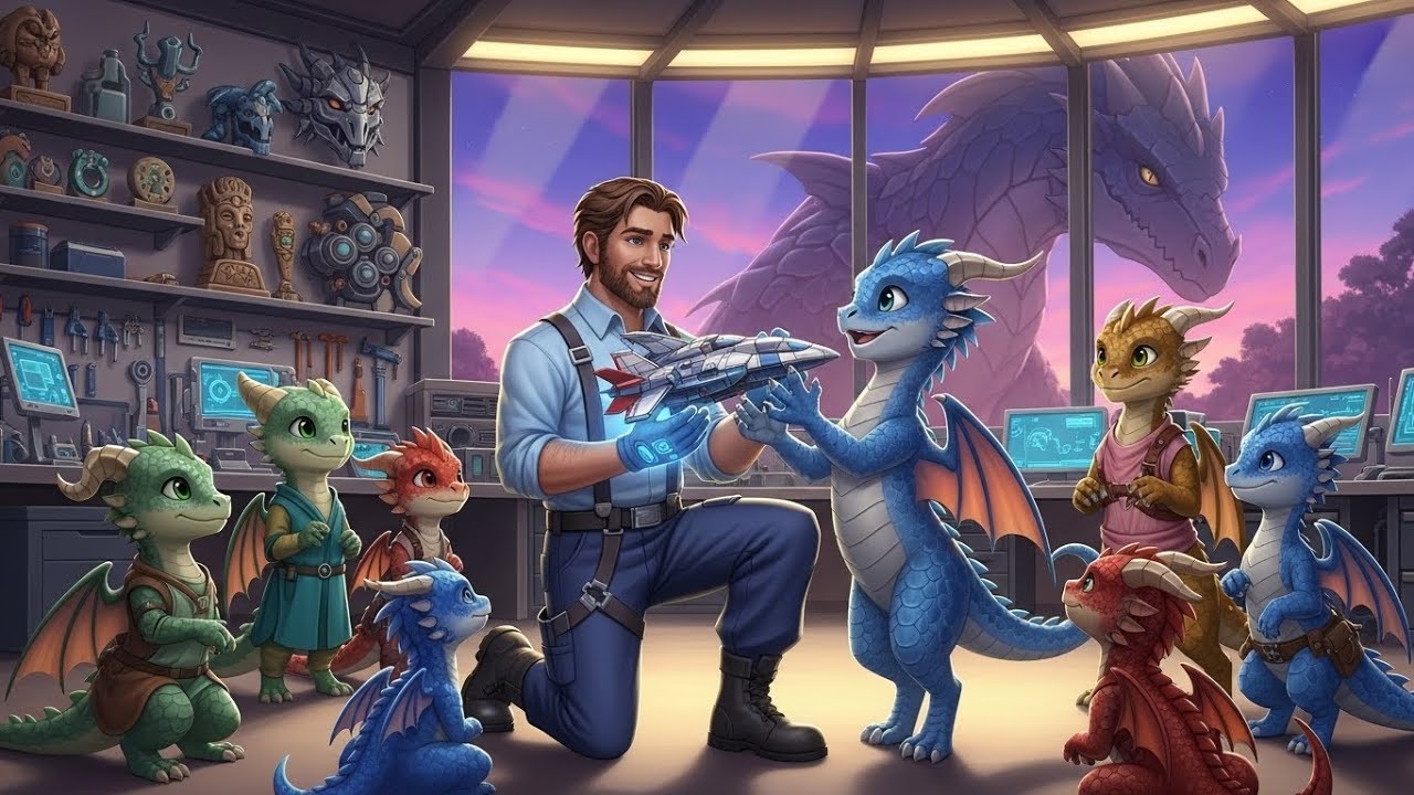 Free Repairs, Warm Smiles, and the Day Dragon Kids Chose a Human Father | HFY | Dragon Stories