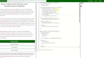 REACT: Optimize Re Renders with shouldComponentUpdate (36)