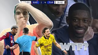 PSG KNOCKED BARCA OUT | DORTMUND in Semis | Ronald Araújo Red CARD Changed the game