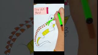 Cute Baby Hands Coloring a Dinosaur 🦖 | Relaxing Kids Art | Tiny Art Planet