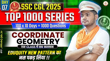 TOP 1000 QUESTIONS For SSC CGL 2025 Coordinate Geometry By:- Abhishek Ojha Sir #ssc #cgl  #cglmath