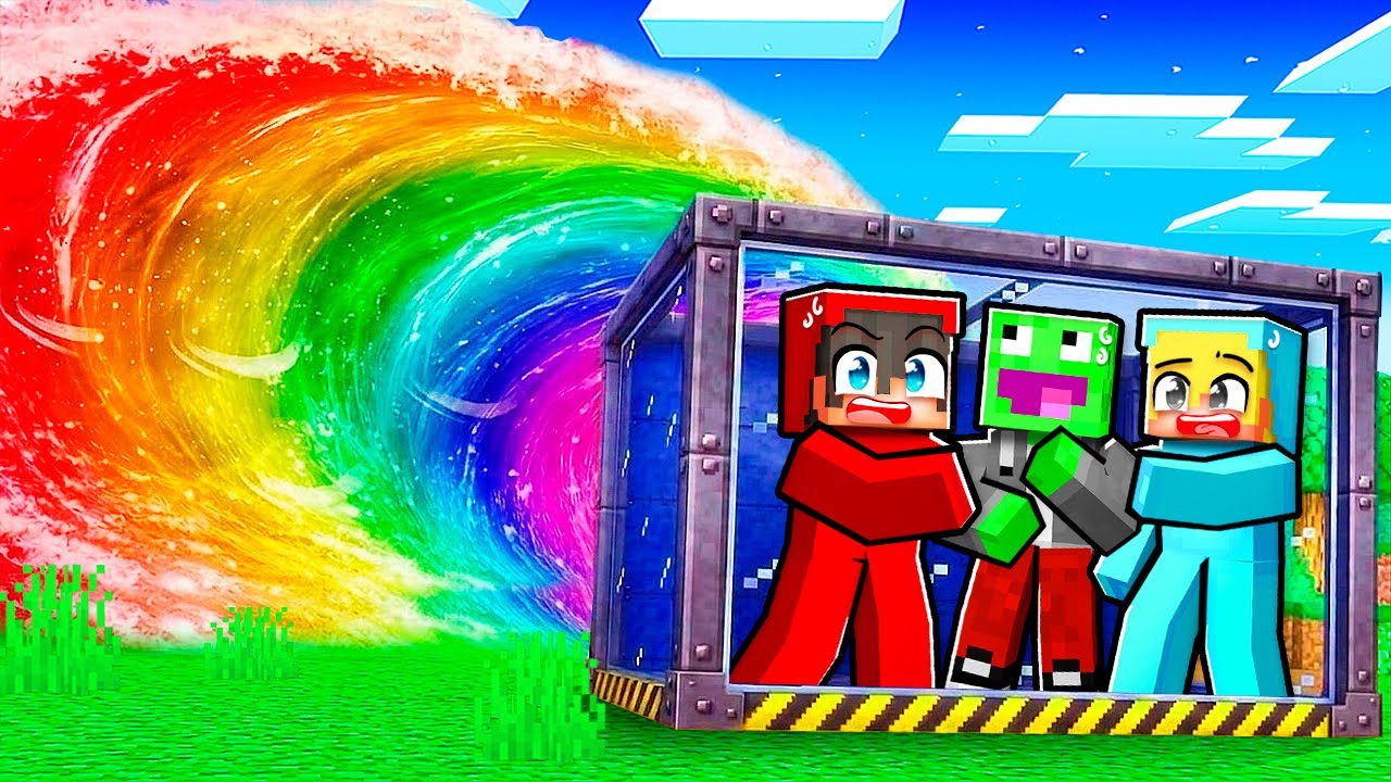 BUNKIER vs TĘCZOWE TSUNAMI 🌈🌊 w Minecraft!