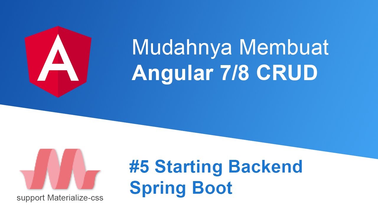 Angular CRUD #5 Starting Backend Spring Boot - YouTube