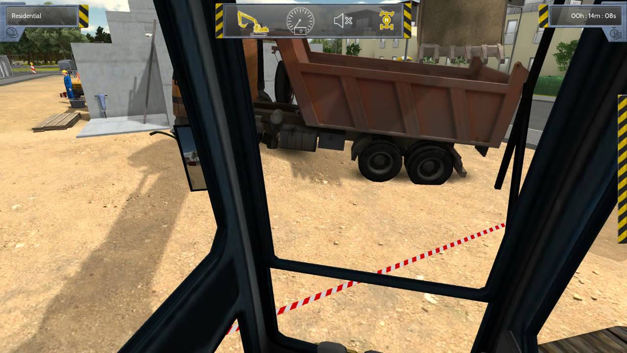 Using A Big Digger In Construction Simulator 2012 Gameplay Youtube