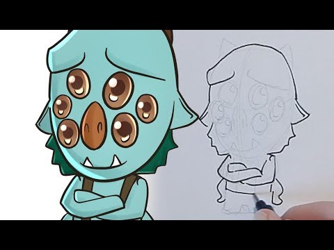 Cum desenezi Blinky Chibi (Trollhunters)