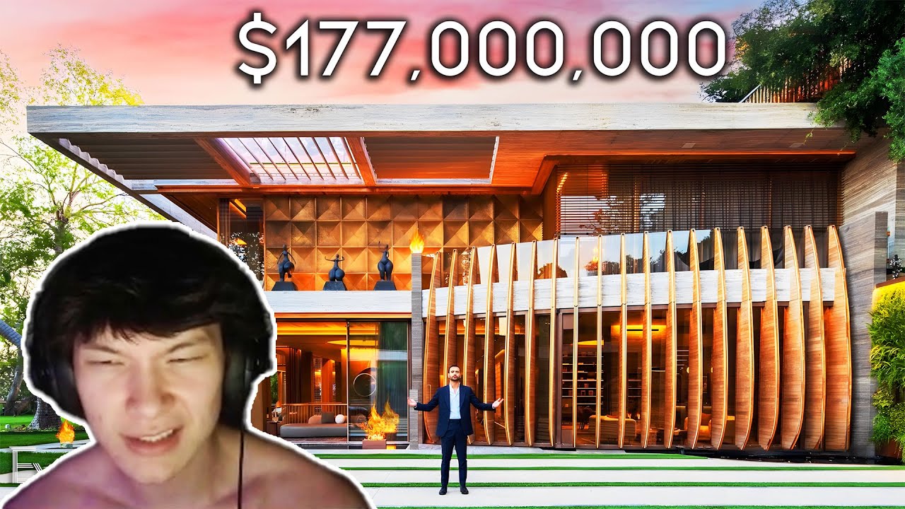 Sinatraa Reacts to Touring a $177,000,000 Mega Mansion - Los Angeles' BEST HOME!