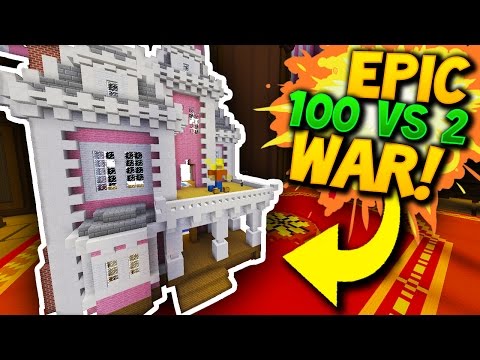 VIKK & MITCH vs 100+ FANS - MINECRAFT FAN BATTLE