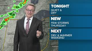 Details Northeast Ohio weather forecast: Quiet tonight, leftover storm chance late tomorrow News