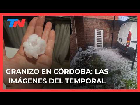 Temporal en Córdoba I Cayó granizo del tamaño de una pelota de golf: los vecinos reportan destrozos