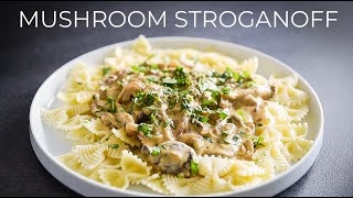 AMAZING vegetarian Mixed Mushroom Stroganoff Recipe