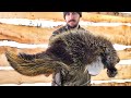 Campfire Porcupine | Outdoor Cooking on Himalayan Salt Block