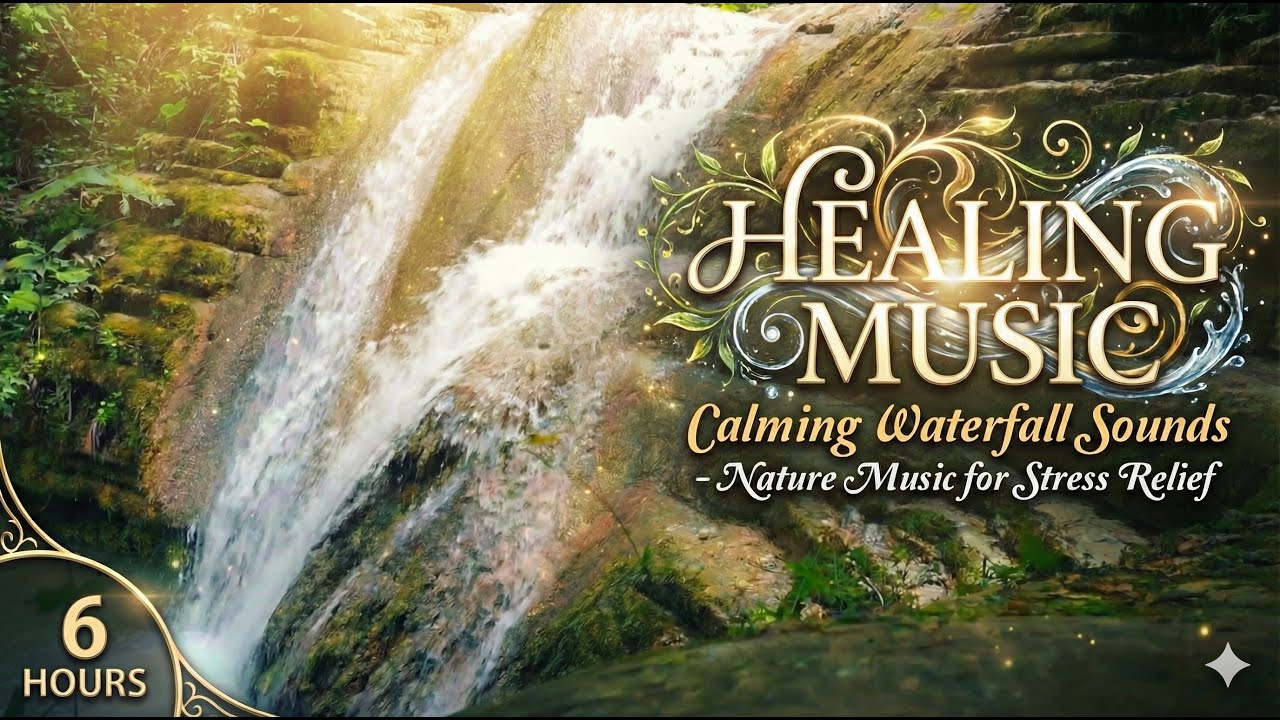 Wash Away Anxiety: Relaxing Waterfall Sounds & Gentle Healing Music