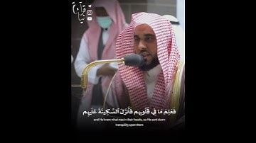 ﴿لَقَد رَضِيَ اللَّهُ عَنِ المُؤمِنينَ إِذ يُبايِعونَكَ﴾ من سورة الفتح للشيخ عبدالله الجهني 🤍.