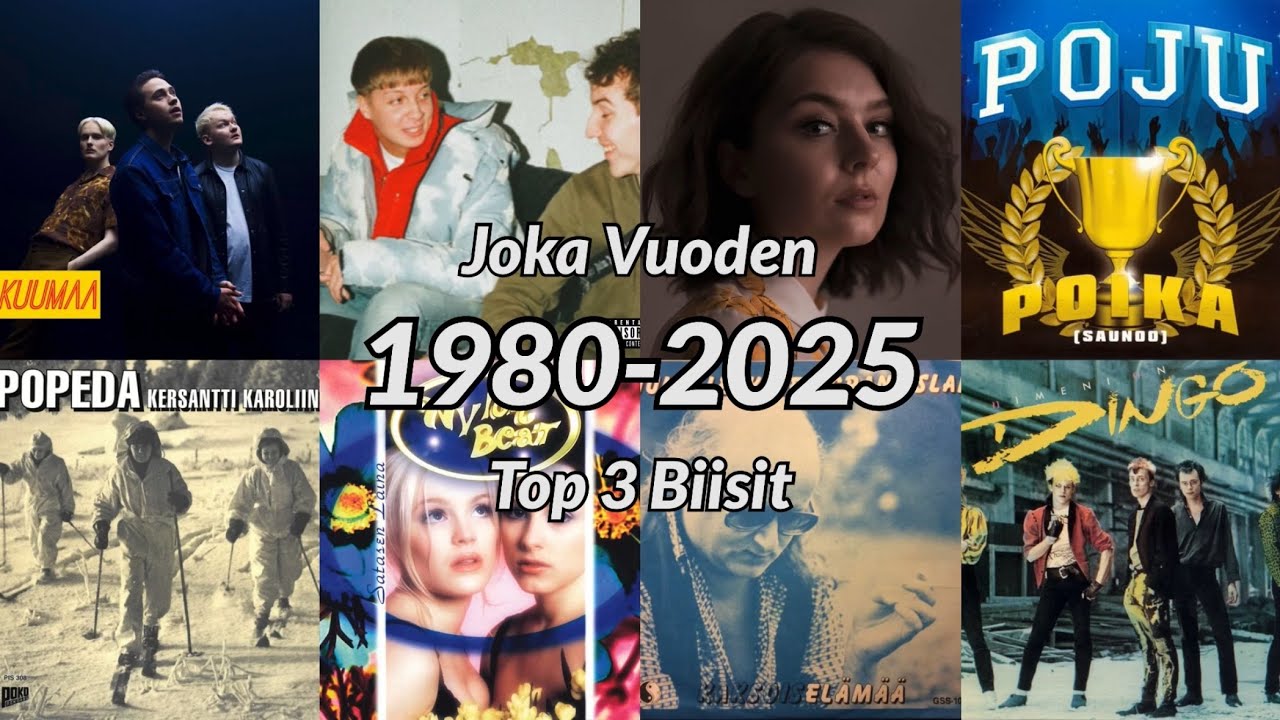 Joka Vuoden 3 Striimatuinta Suomenkielistä Biisiä Spotifyssä (1980-2025)
