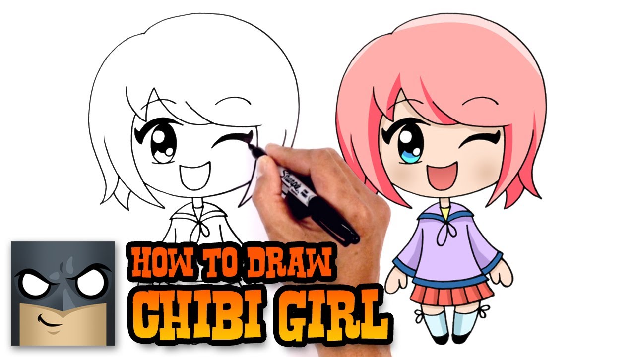 chibi anime girl drawing