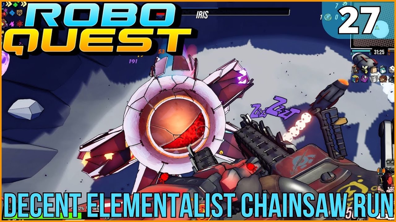 Roboquest Ep.27 | Pretty Decent Elementalist Run With A Chainsaw, Though I Choked At The End!