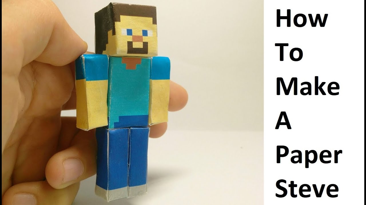 Minecraft Steve - 3D Printable Minecraft Steve Papercraft Template