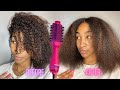 BLOW DRYER BRUSH ON NATURAL HAIR | NO HEAT DAMAGE + LENGTH CHECK + TRIM