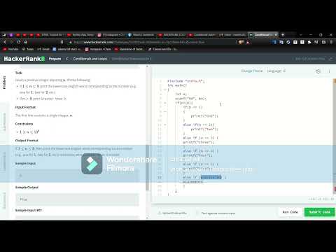 Conditional Statement in C || HACKERANK SOLUTION IN C