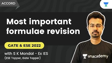 Most important formulae revision for GATE 2022 | SK Mondal (Ex-IES)
