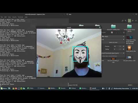 OpenCV face tracking and masking
