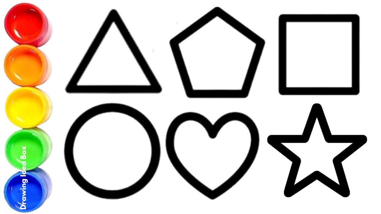 Shapes drawing for kids, Learn 2d shapes, colors for toddlers ...