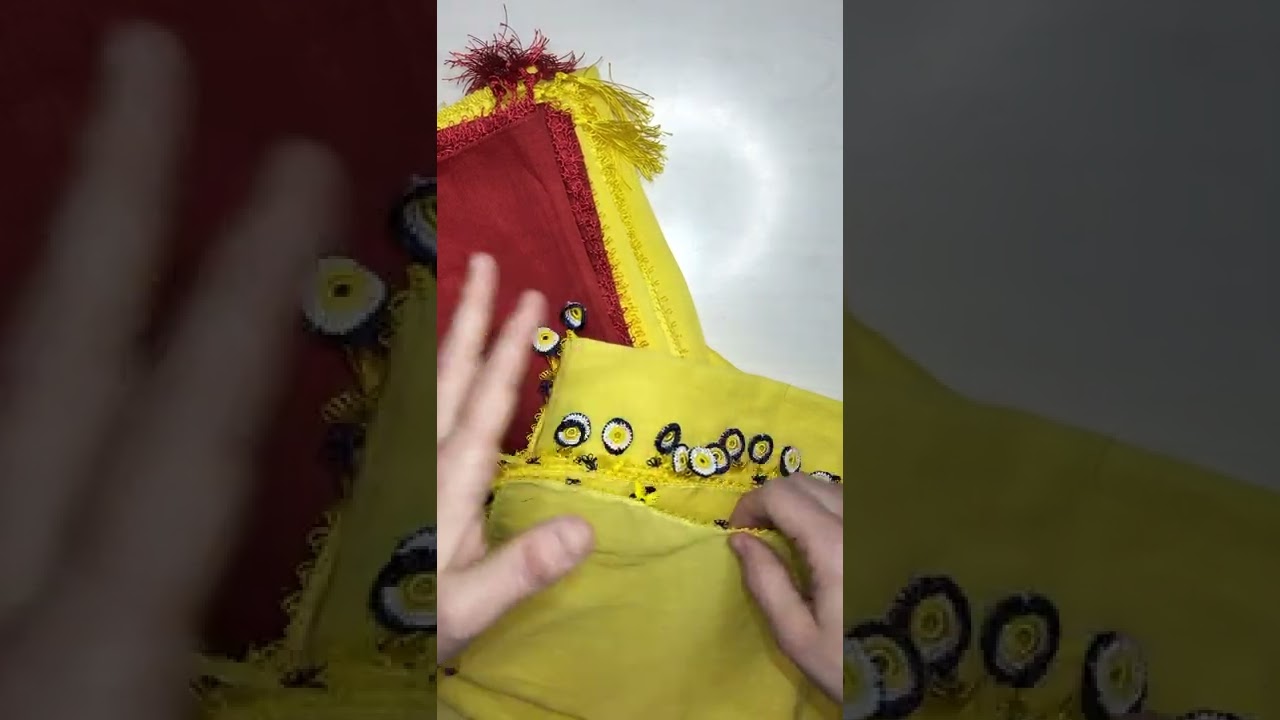 Bebek yüz örtüsüne kanaviçe işleme nasıl yapılır? Model nasıl yerleştirilir?