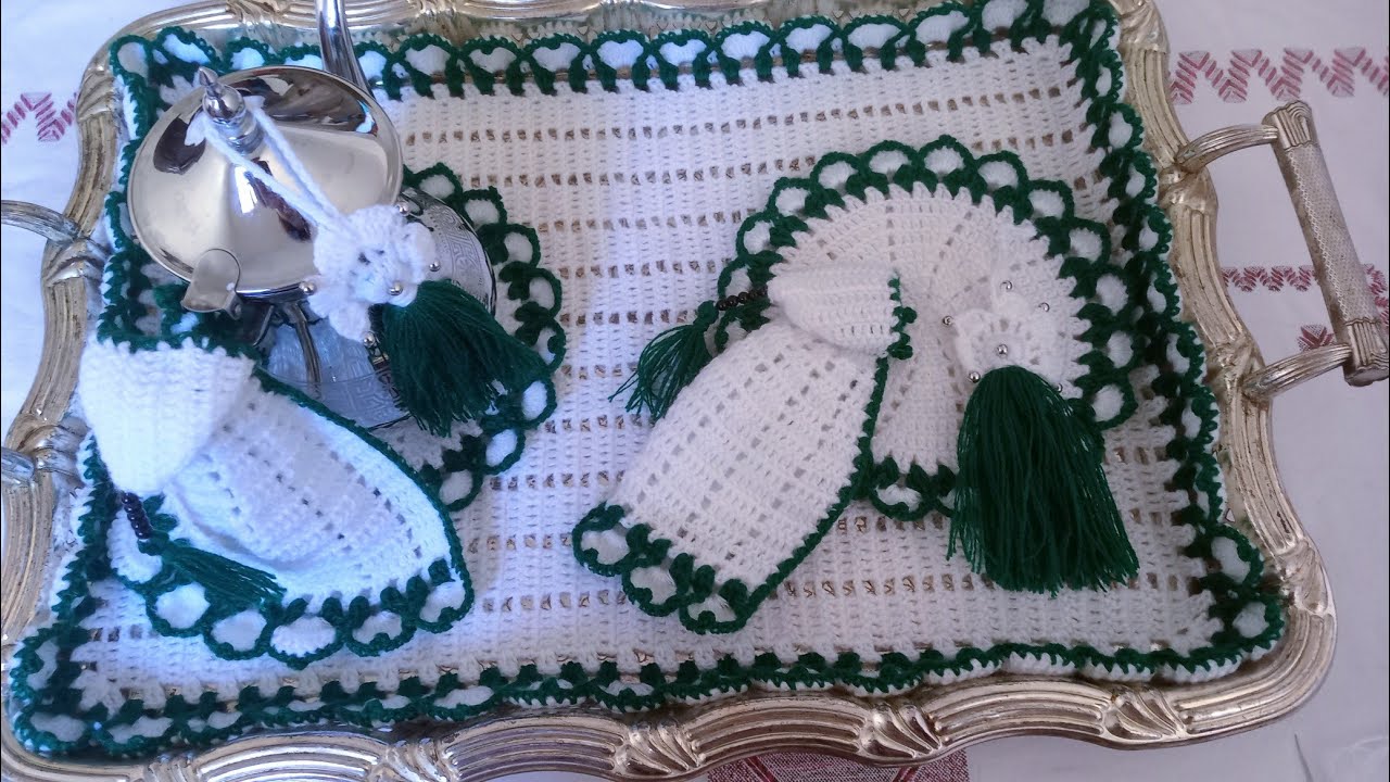 مفراش أو (كاش بلاطو) بالكروشي طريقة سهلة ورائعة @Crochetomhidaya