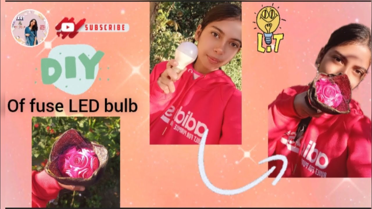 DIY of fuse LED bulb 😁💡 flowers buggy art and craft idea  