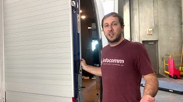 WM Systems swivel loading ramp install and operation instructions in a Mercedes Sprinter cargo van