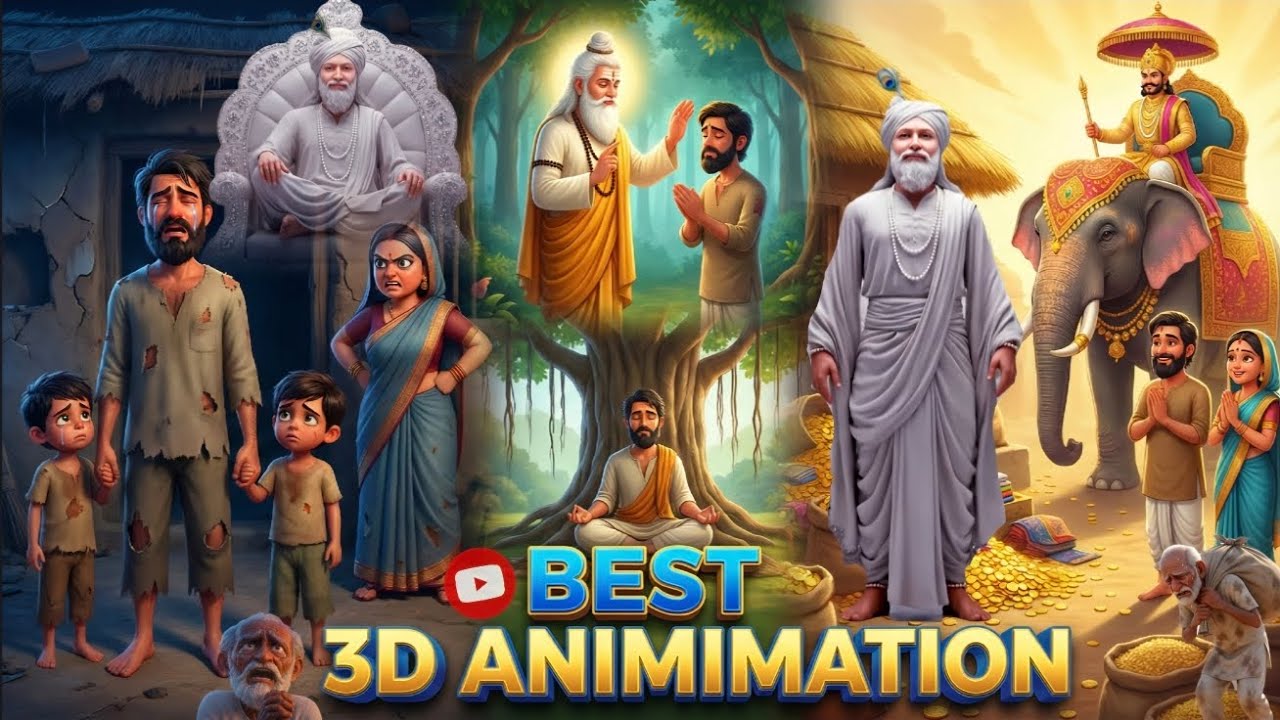 (3D animation) जब स्वयं भगवान आए गरीब के घर! 😱 |    || कबीर साहेब || 