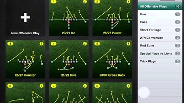 iPad V1.0 - Play Categories - Tackle Football Playmaker iPad App - Tutorial 6
