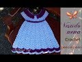 VESTIDO NIÑA a CROCHET (GANCHILLO) tutorial paso a paso - CROCHET GIRL DRESS step by step tutorial