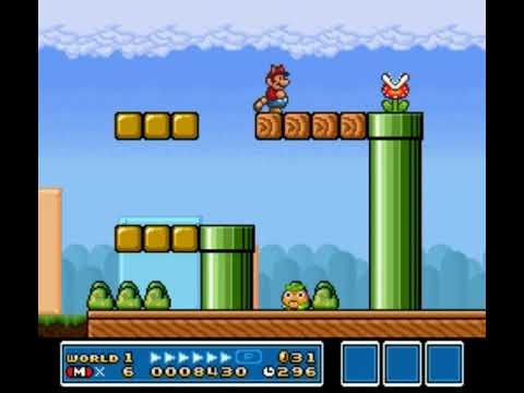 SMB3 for Super Mario All-Stars Custom Level #476 - Funky Fields (Normal Route)