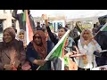 خاص بدبنقا:  جانب من المتظاهرين امام مبنى الخارجية الالمانية محتجين على انعقاد مؤتمر برلين