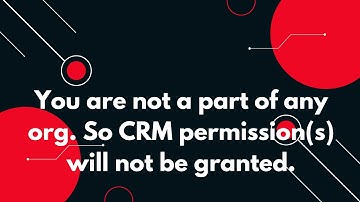 🔐 You’re Not Part of Any Org in Zoho CRM? Here’s the Fix! ✅