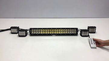 SS wireless Controller for Package of 21.5” 120w Dual Color Light Bar & 4Pack 3.5" Ditch CREE Pods