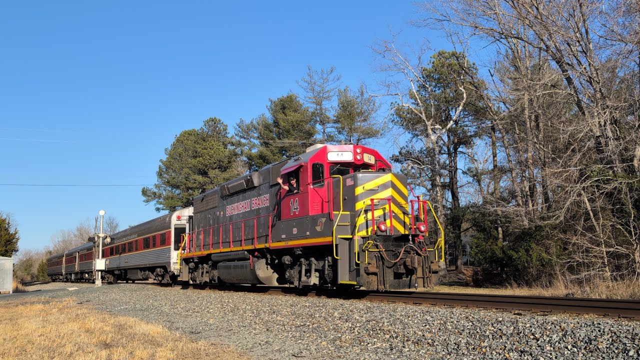 Buckingham Branch Louisa Flyer excursion going West and East at Campbell Virginia