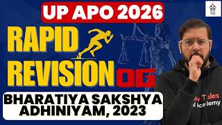 Information UPAPO 2026 | Rapid Revision OG of Bharatiya Sakshya Adhiniyam 2023 | Complete Coverage | Shubham Sir Update