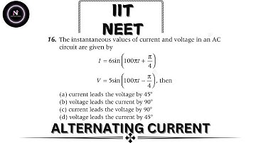 The instantaneous values of current and voltage in an AC circuit are given by #iitjee #neet #physics