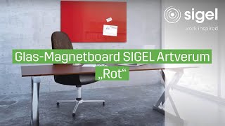 Glas-Magnetboard SIGEL Artverum 'Rot' | SIGEL