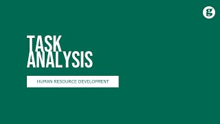 Task Analysis