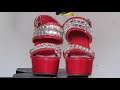 セクシーサンタの厚底サンダル VS 油圧プレス機 /Sexy Santa's thick bottom sandals and  Hydraulic press machine.