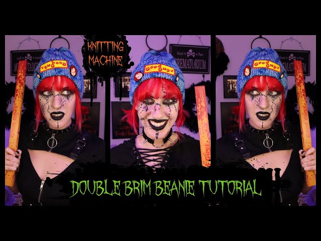 Knitting Machine Double Brim Hat Tutorial and Pattern - Maci Beanie 