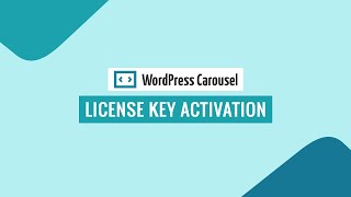 WP Carousel Pro - License Key Activation