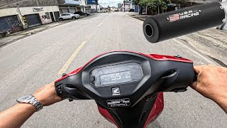 TESTEI O ESCAPE ESPORTIVO USA RACING NA BIZ 125 2026 PEGA ESSE BARULHO