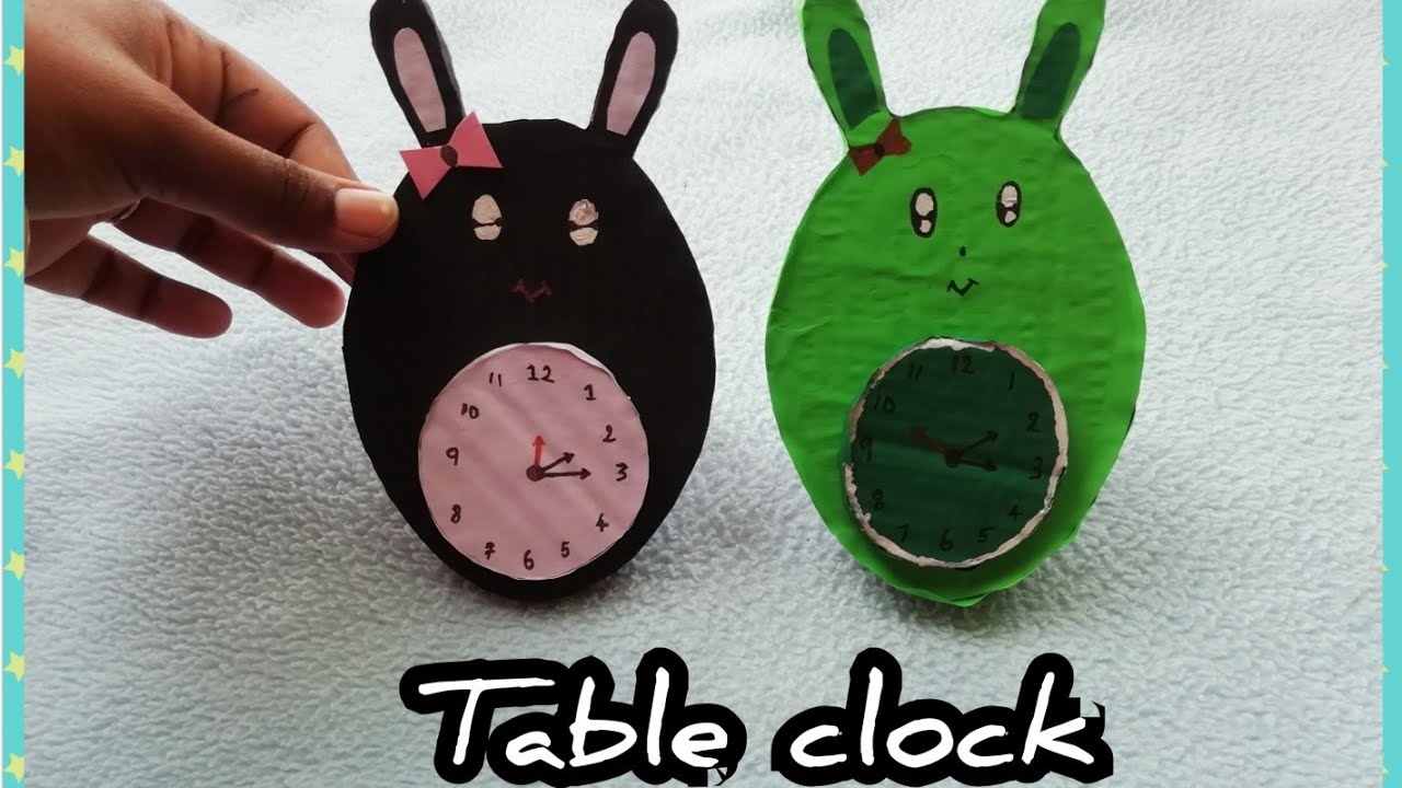 How to make paper table clock - YouTube