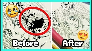 ❤HACKS for Correcting Inking Mistakes ❤ Artist LIFE HACKS ❤ INKTOBER