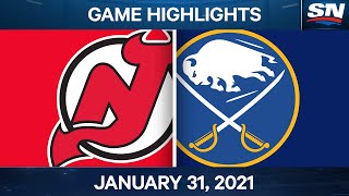 NHL Game Highlights | Devils vs. Sabres - Jan. 31, 2021